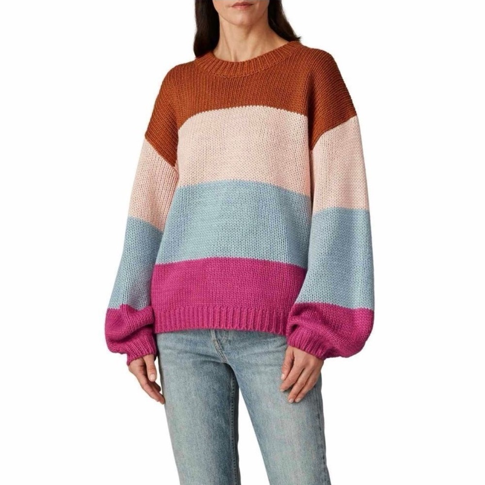 MINKPINK color block Knit sweater Womens size XL